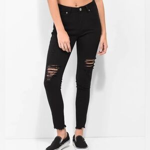 Thrill Black Ripped Jeans